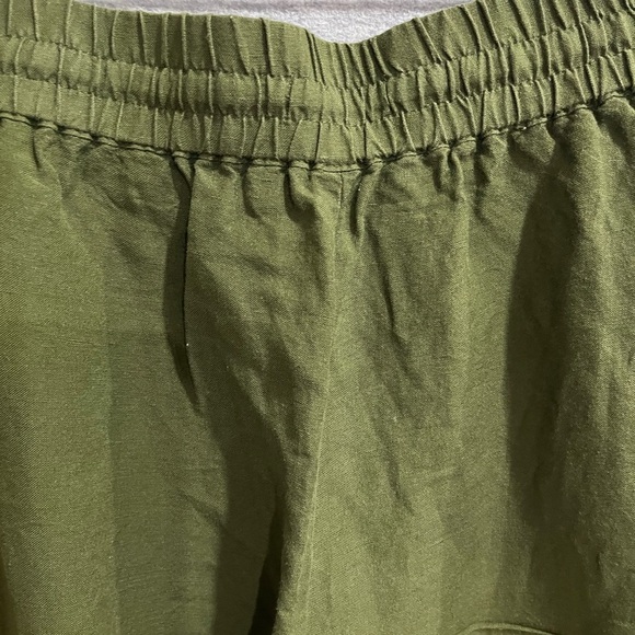 Madewell Green Cargo capri with Elastic Waistband cotton-viscose - Picture 6 of 9